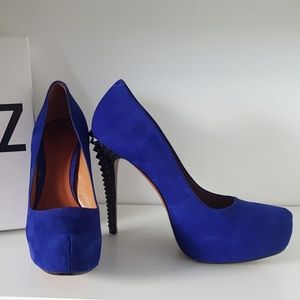 Schutz suede blue pumps